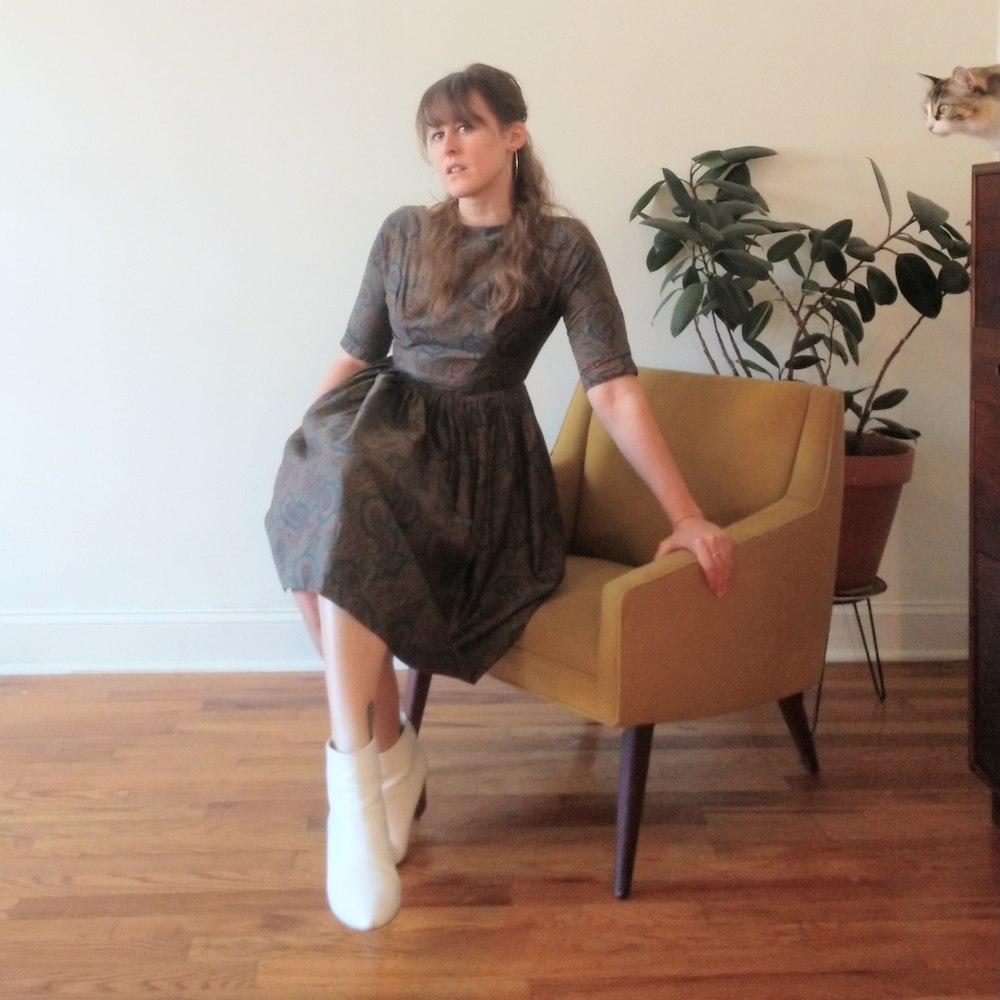 Vintage 1950's Paisley dress